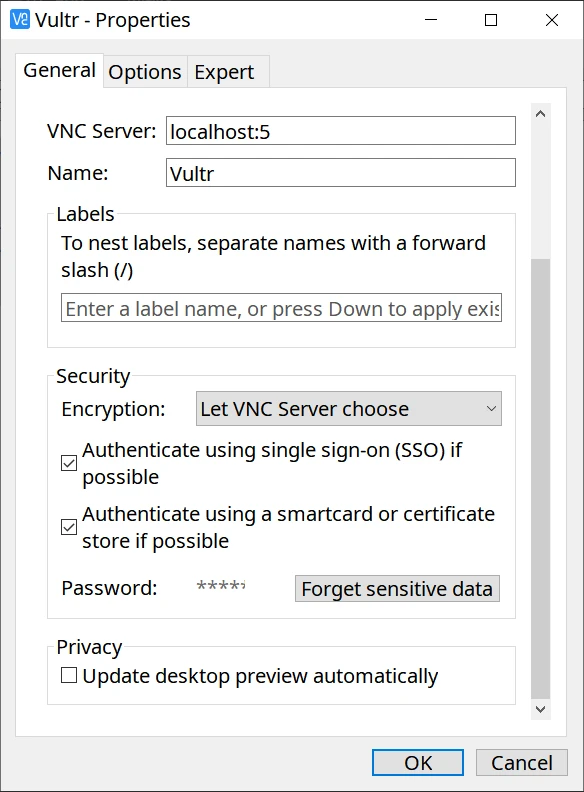 VNC Viewer 配置